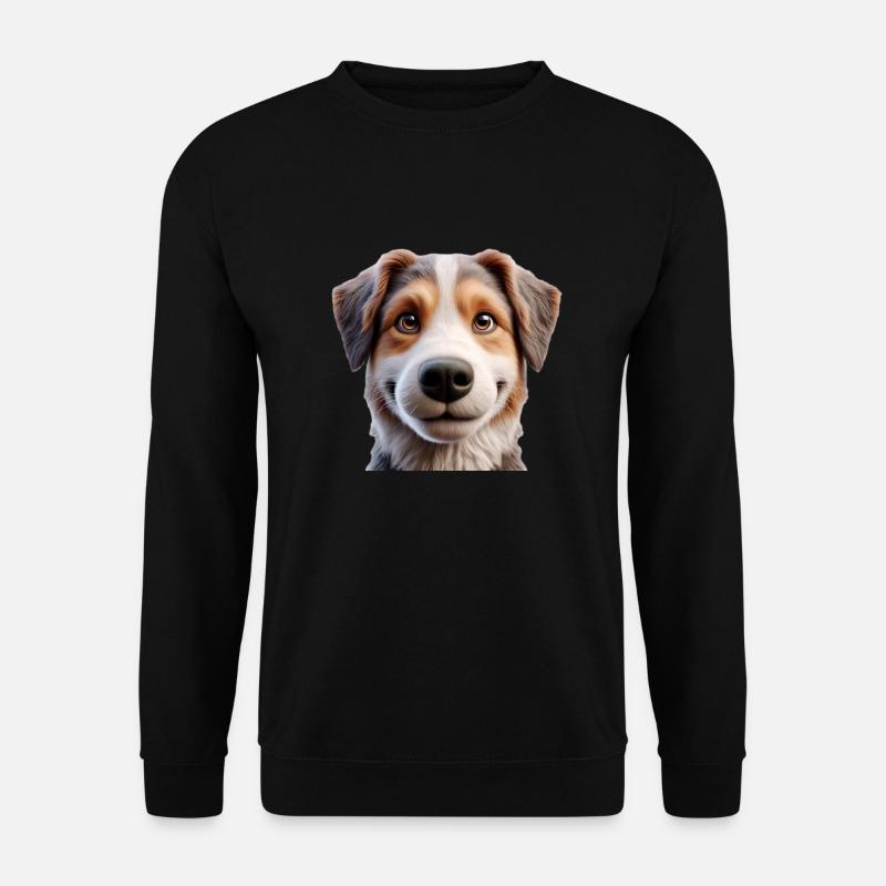 Hund Kopf 3 - Unisex Pullover - Schwarz