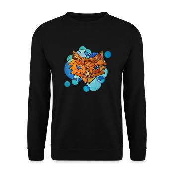Géométrie du renard - Sweat-shirt Unisexe - noir - Devant - Alina (178cm) & Michal (187cm)