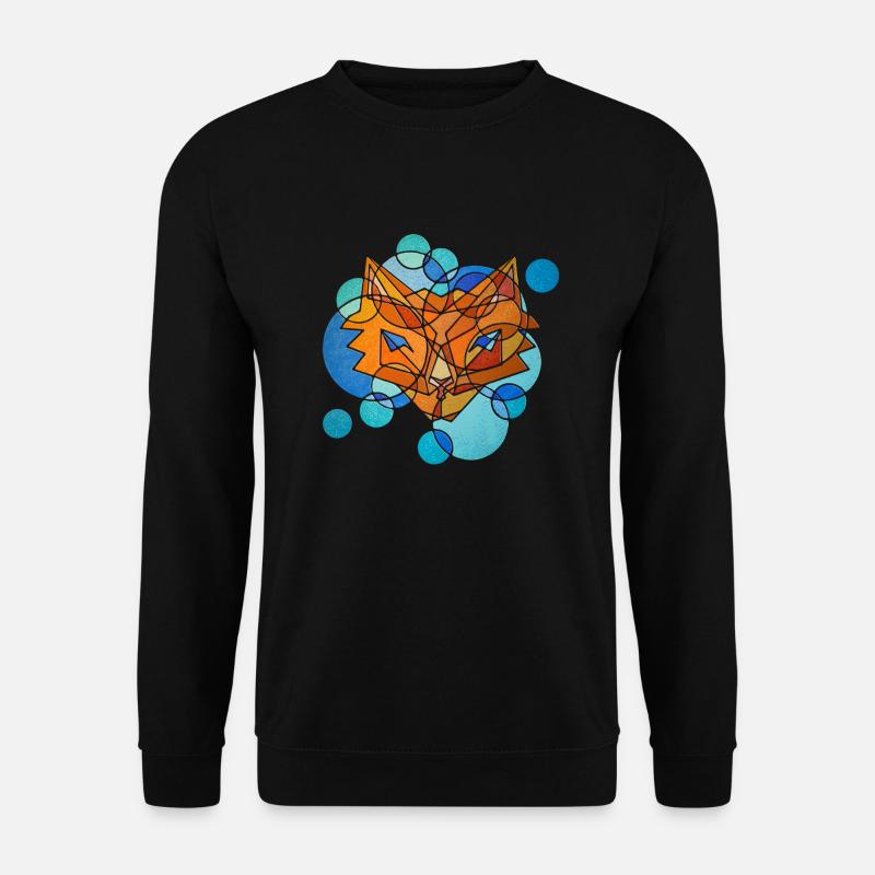 Fuchs Geometrie - Unisex Pullover - Schwarz