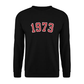 Année de naissance sport 1973 - Sweat-shirt Unisexe - noir - Devant - Alina (178cm) & Michal (187cm)