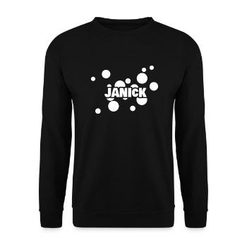 Cadeau pour Janick - Sweat-shirt Unisexe - noir - Devant - Alina (178cm) & Michal (187cm)