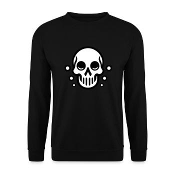 Crâne à bulles - Conception de bande dessinée - Sweat-shirt Unisexe - noir - Devant - Alina (178cm) & Michal (187cm)