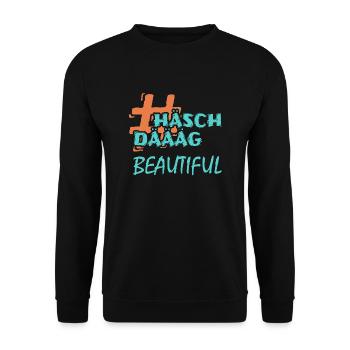 Gift for Beautiful - Unisex Sweatshirt - black - Front - Alina (178cm) & Michal (187cm)