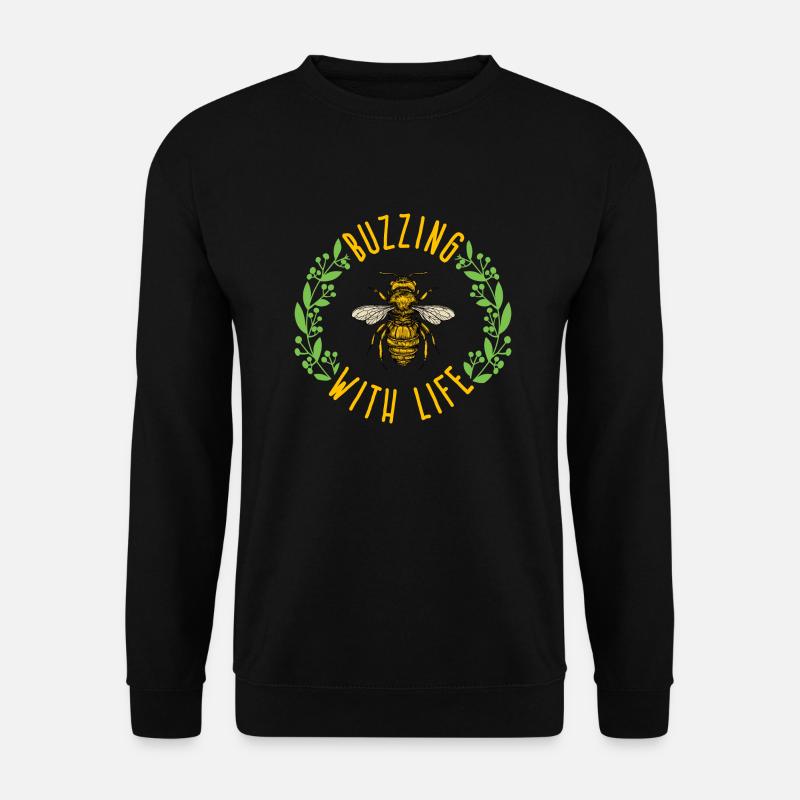 Buzzing with bees - Unisex Sweatshirt - black