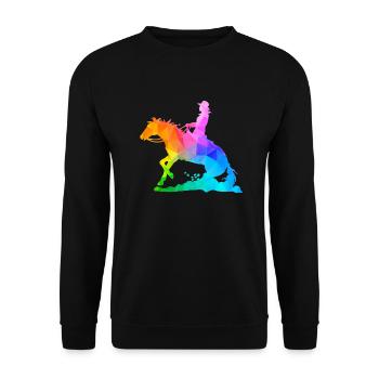 Western Lady Western Rider - Unisex Sweatshirt - black - Front - Alina (178cm) & Michal (187cm)