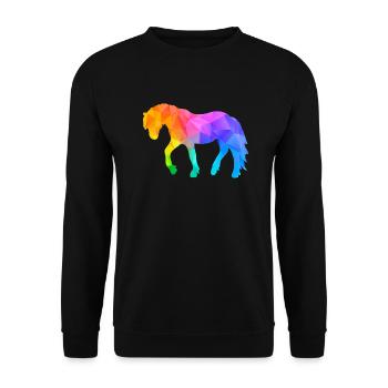 Shetland Pony - Unisex Sweatshirt - black - Front - Alina (178cm) & Michal (187cm)