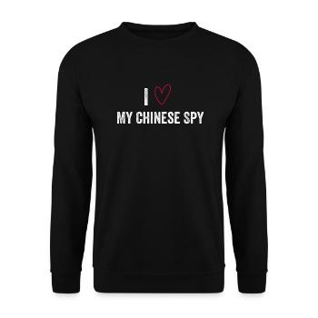 I Love My Chinese Spy - Sweat-shirt Unisexe - noir - Devant - Alina (178cm) & Michal (187cm)