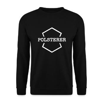 Geschenk für Polsterer - Unisex Pullover - Schwarz - Vorne - Alina (178cm) & Michal (187cm)