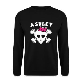 Pirate Ashley Design for Girls and Women - Unisex Sweatshirt - black - Front - Alina (178cm) & Michal (187cm)