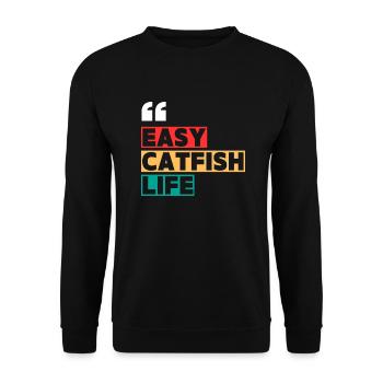 Catfish life - Unisex Pullover - Schwarz - Vorne - Alina (178cm) & Michal (187cm)