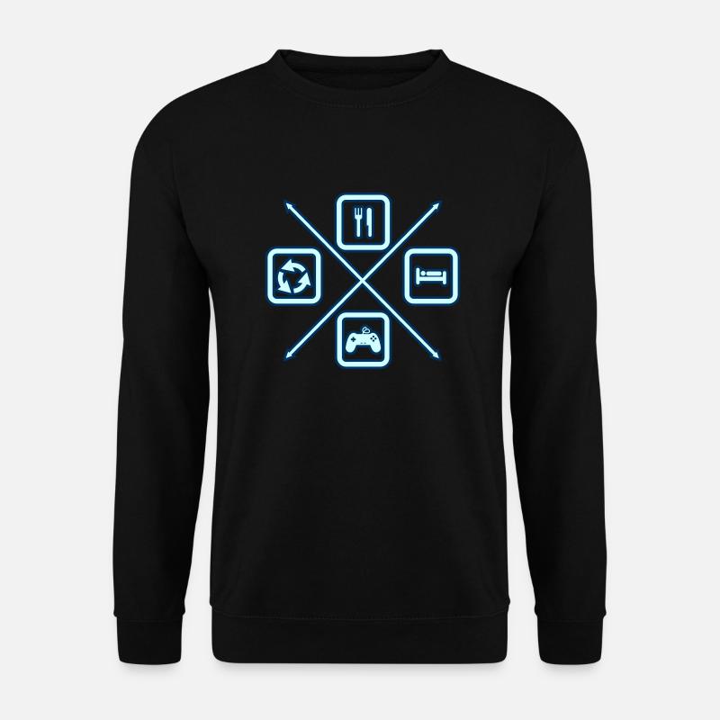 Der Lebenszyklus eines Gameers,Geek,Gamers,gamer - Unisex Pullover - Schwarz