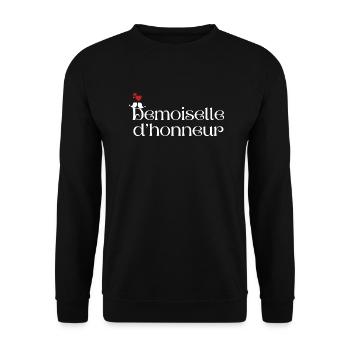 Brautjungfer - Unisex Pullover - Schwarz - Vorne - Alina (178cm) & Michal (187cm)