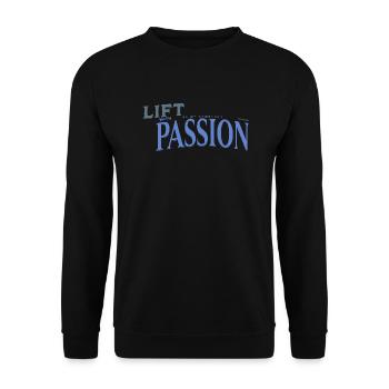 Lift with Passion - Unisex Sweatshirt - black - Front - Alina (178cm) & Michal (187cm)