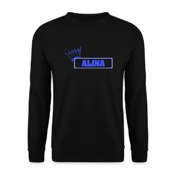 Alina - Unisex Pullover - Schwarz - Vorne - Alina (178cm) & Michal (187cm)