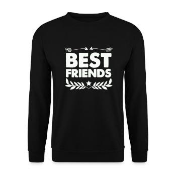 Meilleurs ami - Sweat-shirt Unisexe - noir - Devant - Alina (178cm) & Michal (187cm)