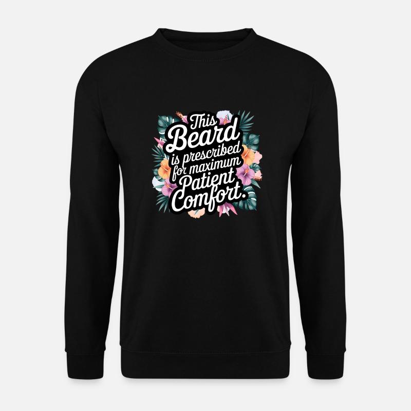 Bearded Nurse Shirt Male Nurse - Unisex Pullover - Schwarz