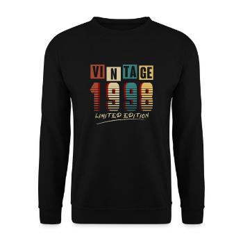 Vintage 1998: Limited Edition - 27th Anniversary. - Unisex Sweatshirt - black - Front - Alina (178cm) & Michal (187cm)