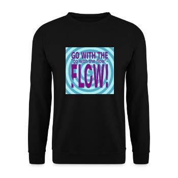 GO with the FLOW! - Unisex Pullover - Schwarz - Vorne - Alina (178cm) & Michal (187cm)