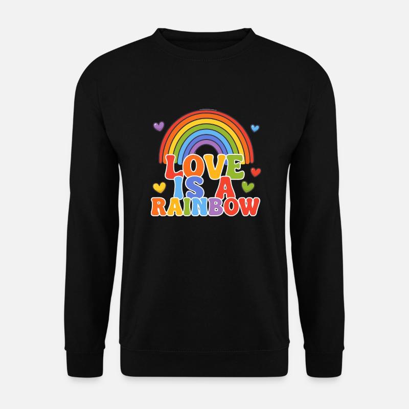 Liebe ist ein Regenbogen - Unisex Pullover - Schwarz