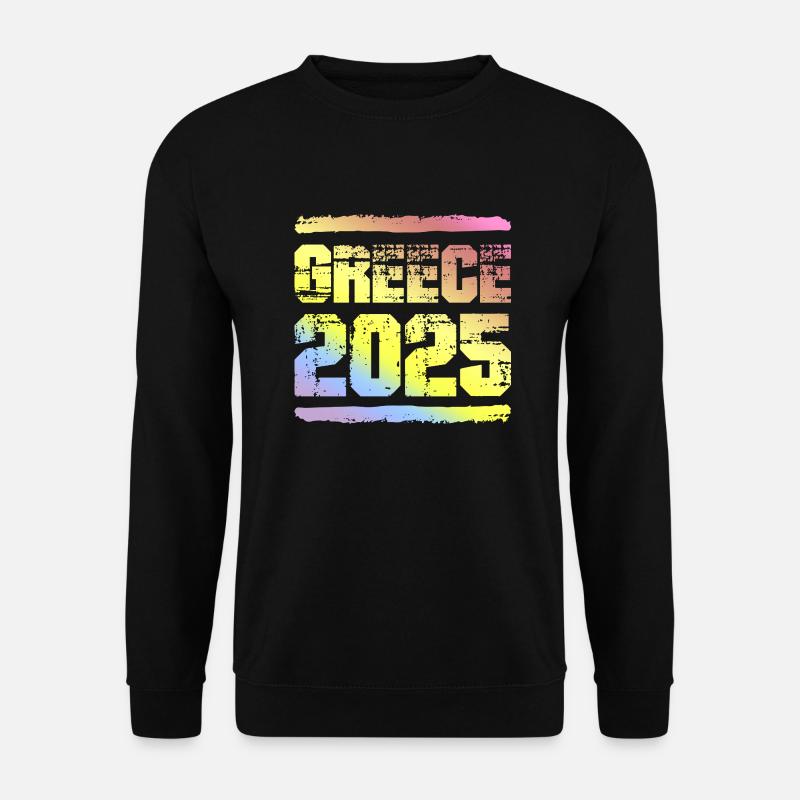 Griechenland 2025 Bunt - Unisex Pullover - Schwarz