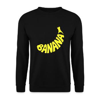 Banana - Cool Fruit Logo - Unisex Sweatshirt - black - Front - Alina (178cm) & Michal (187cm)