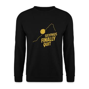 Le plan de retraite de l’absurde - Sisyphus Art - Sweat-shirt Unisexe - noir - Devant - Alina (178cm) & Michal (187cm)