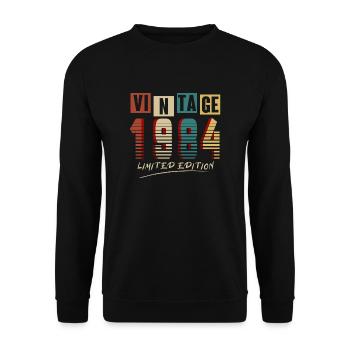 Vintage 1984: Limited Edition - 41st Anniversary. - Unisex Sweatshirt - black - Front - Alina (178cm) & Michal (187cm)