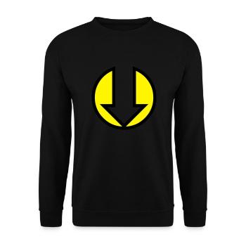 Flèche vers le bas - Sweat-shirt Unisexe - noir - Devant - Alina (178cm) & Michal (187cm)