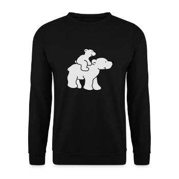 Polar Family (2 colors) - Unisex Pullover - Schwarz - Vorne - Alina (178cm) & Michal (187cm)