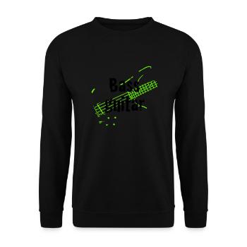 bass_guitar - Sweat-shirt Unisexe - noir - Devant - Alina (178cm) & Michal (187cm)