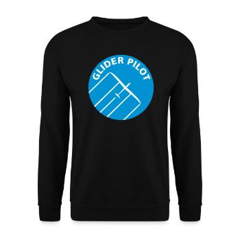Glider pilot chest motif gliding pilot glider - Unisex Sweatshirt - black - Front - Alina (178cm) & Michal (187cm)