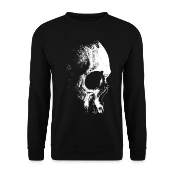 Big Skull Face - Sweat-shirt Unisexe - noir - Devant - Alina (178cm) & Michal (187cm)