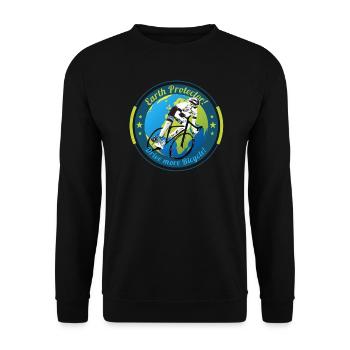 Earth Protector - Drive more Bicycle! - Unisex Pullover - Schwarz - Vorne - Alina (178cm) & Michal (187cm)