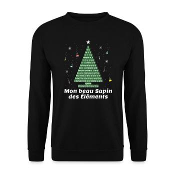 MON BEAU SAPIN DES ELEMENTS - Sweat-shirt Unisexe - noir - Devant - Alina (178cm) & Michal (187cm)