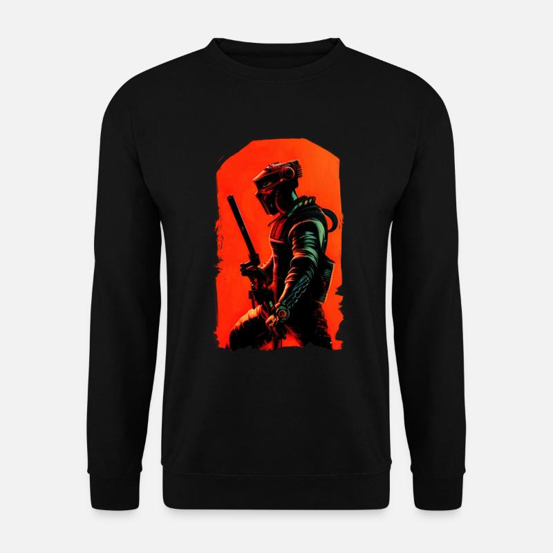 Steampunk Samurai - Unisex Pullover - Schwarz