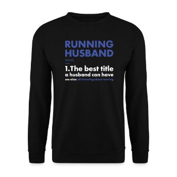 Sport Husband Running - Unisex Sweatshirt - black - Front - Alina (178cm) & Michal (187cm)