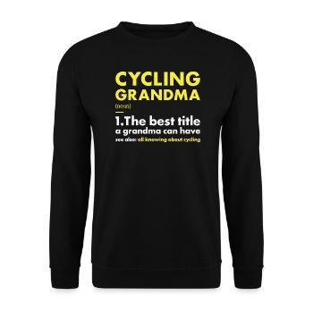 Sport Grand-mère Cyclisme - Sweat-shirt Unisexe - noir - Devant - Alina (178cm) & Michal (187cm)