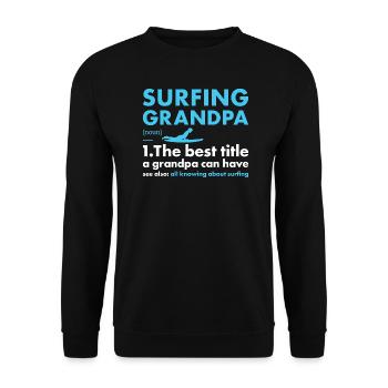 Sport Grandpa Surfing - Unisex Sweatshirt - black - Front - Alina (178cm) & Michal (187cm)