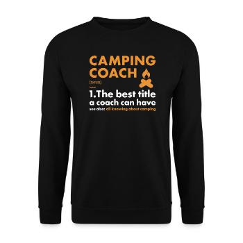 Camper Coach Definition Camping - Unisex Sweatshirt - black - Front - Alina (178cm) & Michal (187cm)