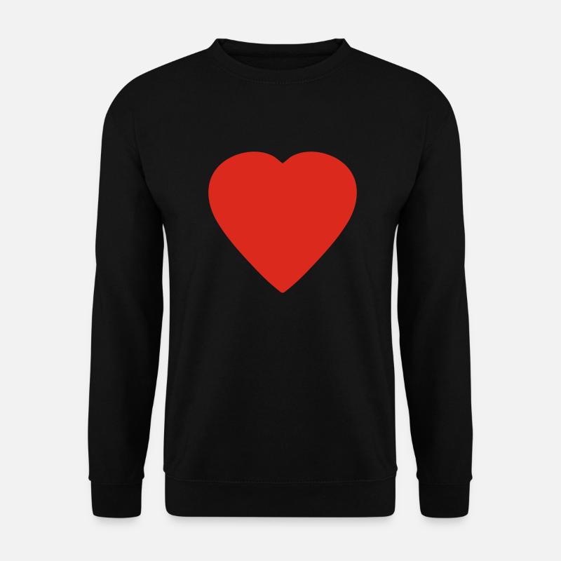 Rotes Herz Liebe - Unisex Pullover - Schwarz