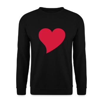 Heart - Sweat-shirt Unisexe - noir - Devant - Alina (178cm) & Michal (187cm)
