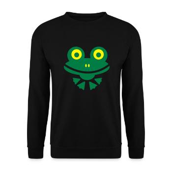 Frog 2 - Unisex Sweatshirt - black - Front - Alina (178cm) & Michal (187cm)