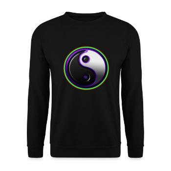 Ying Yang spirit - Unisex Sweatshirt - black - Front - Alina (178cm) & Michal (187cm)