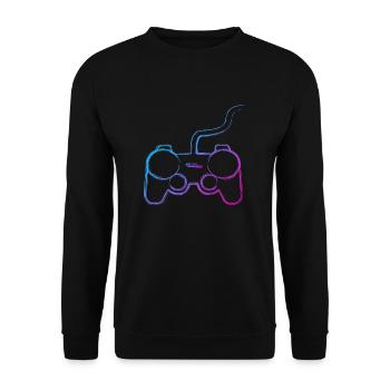 Controller Graffiti Gamer - Unisex Sweatshirt - black - Front - Alina (178cm) & Michal (187cm)
