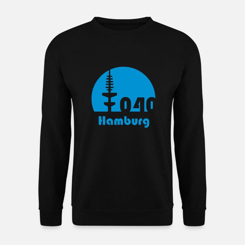 Hamburg Fernsehturm 040 Schrift - Unisex Pullover - Schwarz