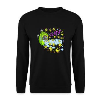 Chicks Foam Party - Unisex Sweatshirt - black - Front - Alina (178cm) & Michal (187cm)