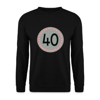 40th birthday - Unisex Sweatshirt - black - Front - Alina (178cm) & Michal (187cm)