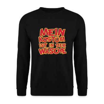 Mein Kostüm in Wäsche - Unisex Pullover - Schwarz - Vorne - Alina (178cm) & Michal (187cm)