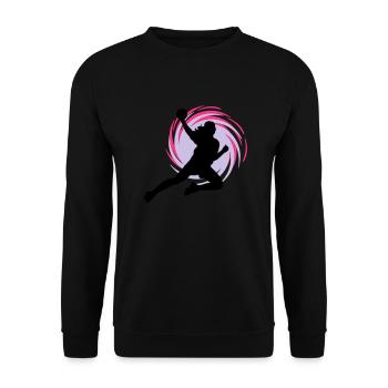 Wirbel Handballerin - Unisex Pullover - Schwarz - Vorne - Alina (178cm) & Michal (187cm)