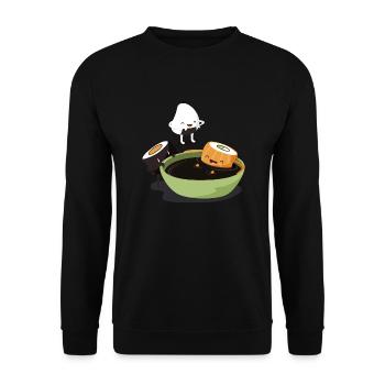 Sushi Bath - Unisex Pullover - Schwarz - Vorne - Alina (178cm) & Michal (187cm)